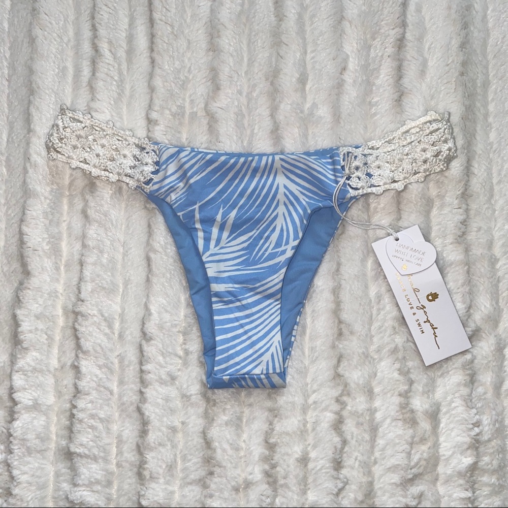 Spiritual Gangster Blue and White Bikini Bottom